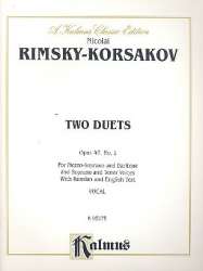2 Duets op.47 : - Nicolaj / Nicolai / Nikolay Rimskij-Korsakov