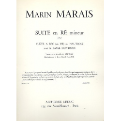 Suite en re mineur : pour flûte a - Marin Marais