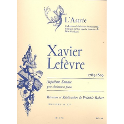 Sonate no.7 : pour clarinette et - Jean Xavier Lefèvre