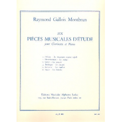 6 pièces musicales d'études : - Raymond Gallois Montbrun