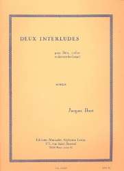 2 interludes : pour flûte, violon - Jacques Ibert