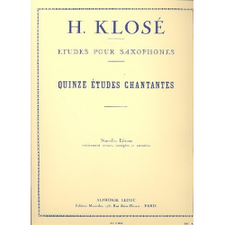 15 études chantantes : pour saxophones - Hyacinte Eleonore Klosé