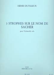 3 strophes sur le nom de Sacher : - Henri Dutilleux