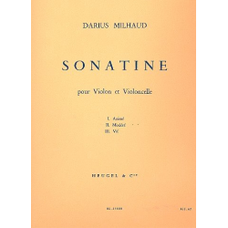 Sonatine : pour violon et - Darius Milhaud