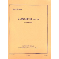 Concerto en fa pour flûte et orchestre : - Henri Tomasi