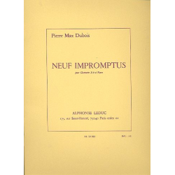 9 impromptus : pour - Pierre Max Dubois