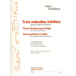 3 posthumous Songs : - Henri Dutilleux
