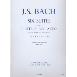 6 suites vol.2 (nos.4-6) : pour flûte à - Johann Sebastian Bach