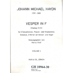 Vesper F-Dur MH 548 - Johann Michael Haydn