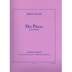 10 pièces : pour piano - Jehan Alain