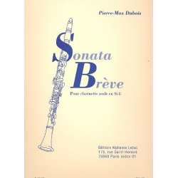 Sonata brève : pour clarinette - Pierre Max Dubois