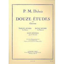 12 études : pour clarinette - Pierre Max Dubois