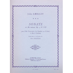 Sonate en mi mineur op.3,7 : pour - Jean Baptiste Loeillet de Gant