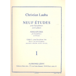 9 Études vol.1 : pour saxophone alto - Christian Lauba