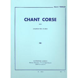 Chant corse : pour saxophone tenor -Henri Tomasi