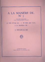 A la maniere Nr. 7 : pour 2 percussions et - Jacques Delecluse