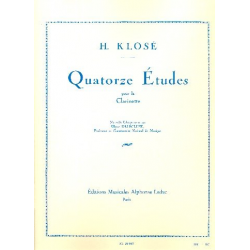 14 etudes : pour clarinette - Hyacinte Eleonore Klosé