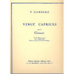 20 caprices pour la clarinette - Vincenzo Gambaro / Arr. Ulysse Delecluse