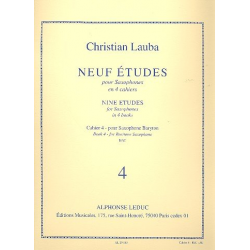 9 Études vol.4 : pour saxophone baryton - Christian Lauba
