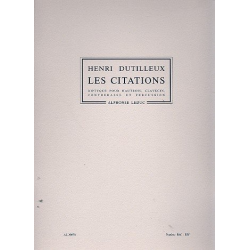 Les citations : diptyque pour - Henri Dutilleux