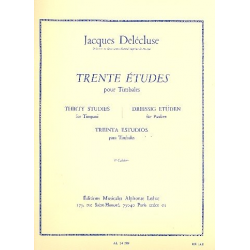 30 Études vol.3 : pour timbales (dt/en/fr/sp) - Jacques Delecluse