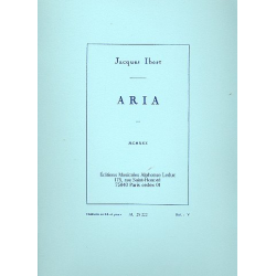 Aria : pour clarinette et piano -Jacques Ibert