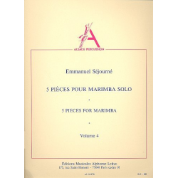 5 pièces vol.4 : pour marimba solo - Emmanuel Séjourné