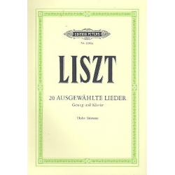 20 ausgewählte Lieder : für hohe - Franz Liszt