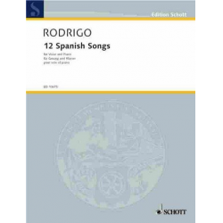 12 canciones espanolas : para canto - Joaquin Rodrigo