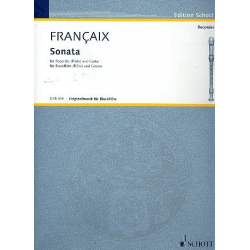 Sonate : für Blockflöte (Flöte) und Gitarre -Jean Francaix
