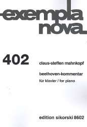 Beethoven - Kommentar : für Klavier - Claus-Steffen Mahnkopf
