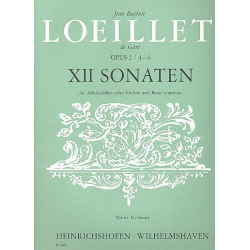 12 Sonaten op.2 Band 2 (Nr.4-6) : - Jean Baptiste Loeillet de Gant