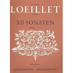 12 Sonaten op.1 Band 2 (Nr.4-6) : - Jean Baptiste Loeillet de Gant
