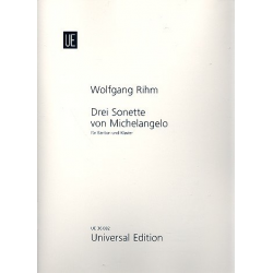 3 Sonette von Michelangelo : für Bariton - Wolfgang Rihm