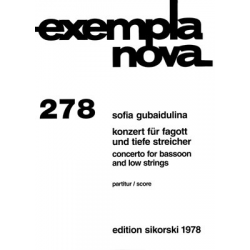 Konzert : für Fagott und tiefe - Sofia Gubaidulina