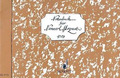 Notenbuch für Nannerl Mozart 1759 -Leopold Mozart