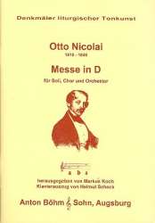 Messe D-Dur : für Soli, gem Chor - Otto Nicolai