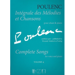 Integrale des mélodies et chansons vol.4 : - Francis Poulenc