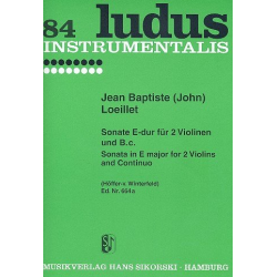 Sonate E-Dur : für 2 Violinen - Jean Baptiste (John of London) Loeillet