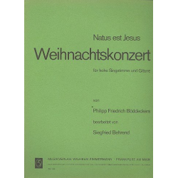 NATUS EST JESUS : WEIHNACHTSKONZERT - Philipp Friedrich Böddecker / Arr. Siegfried Behrend