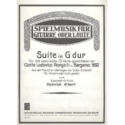 Suite G-Dur : für spanische - Lodovico Roncalli / Arr. Heinrich Albert