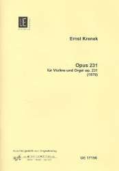 Opus 231 : für Violine und Orgel -Ernst Krenek