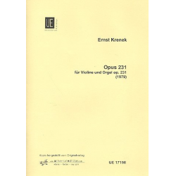 Opus 231 : für Violine und Orgel -Ernst Krenek