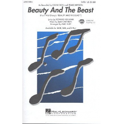 Beauty and the Beast : für gem Chor und Klavier - Alan Menken