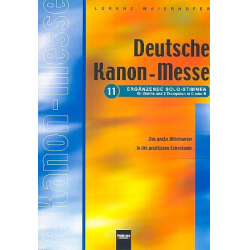 Deutsche Kanonmesse : Ausgabe 11 - Lorenz Maierhofer