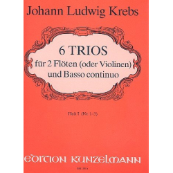 6 Trios Band 1 (Nr.1-3) : für - Johann Ludwig Krebs