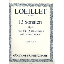 12 Sonaten op.4 Band 3 (Nr.7-9) : - Jean Baptiste Loeillet de Gant