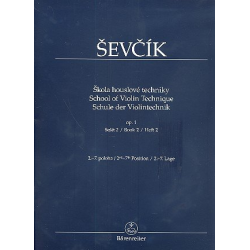 Schule der Violintechnik op.1 Band 2 : - Otakar Sevcik