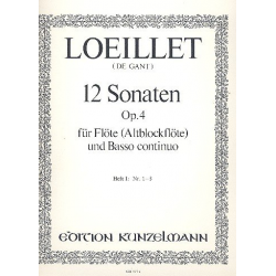 12 Sonaten op.4 Band 1 (Nr.1-3) : - Jean Baptiste Loeillet de Gant