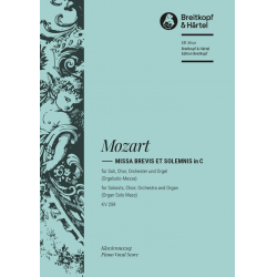 Missa brevis C-Dur KV259 : - Wolfgang Amadeus Mozart / Arr. Christian Rudolf Riedel